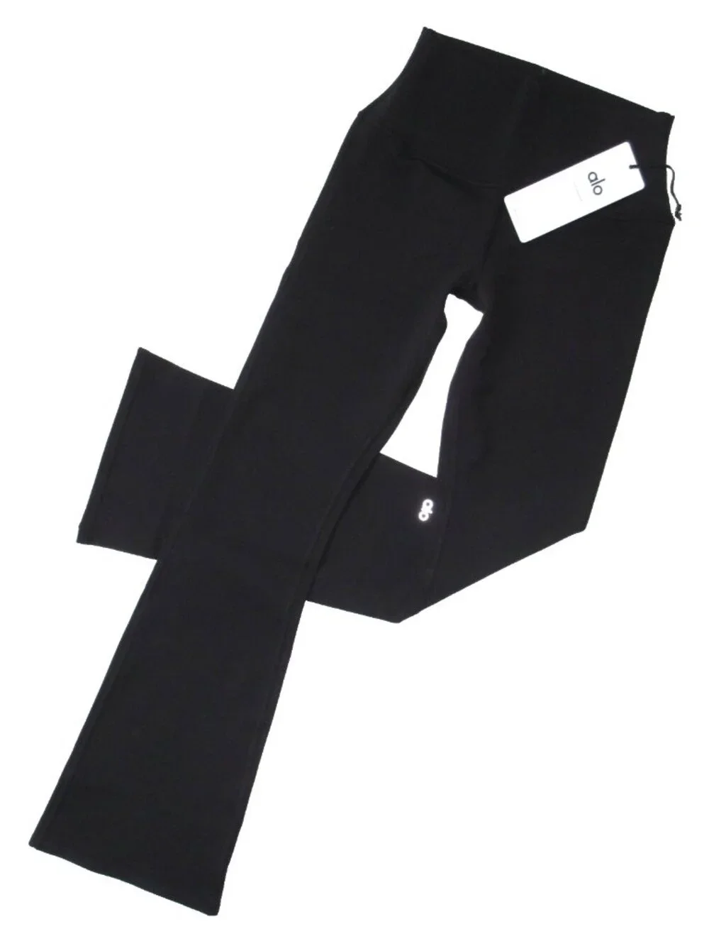NWT Alo W51119R Airbrush High-Waist 7/8 Bootcut Legging in Black Stretch S - Picture 1 of 7
